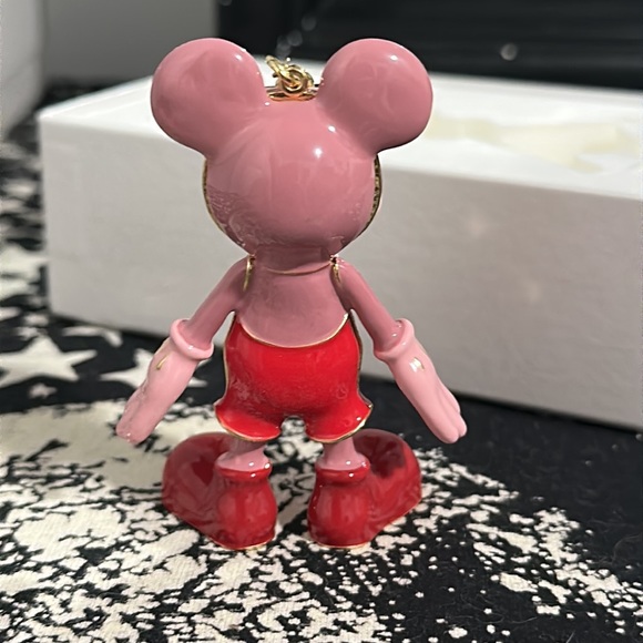 Baublebar x Disney Mickey Mouse Multi-Color Red / Pink /Gold Trim Bag Charm - Picture 4 of 9
